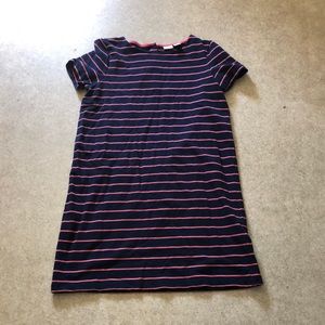 St. Tropez West Navy & Coral Striped Dress Size L